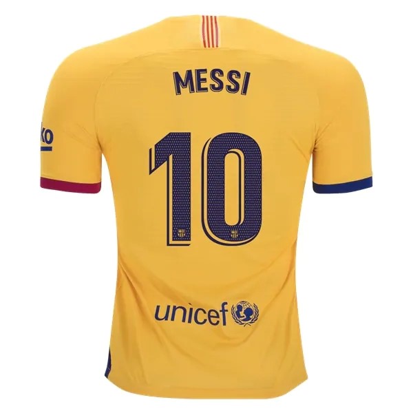 Camiseta Barcelona NO.10 Messi 2ª 2019/20 Amarillo